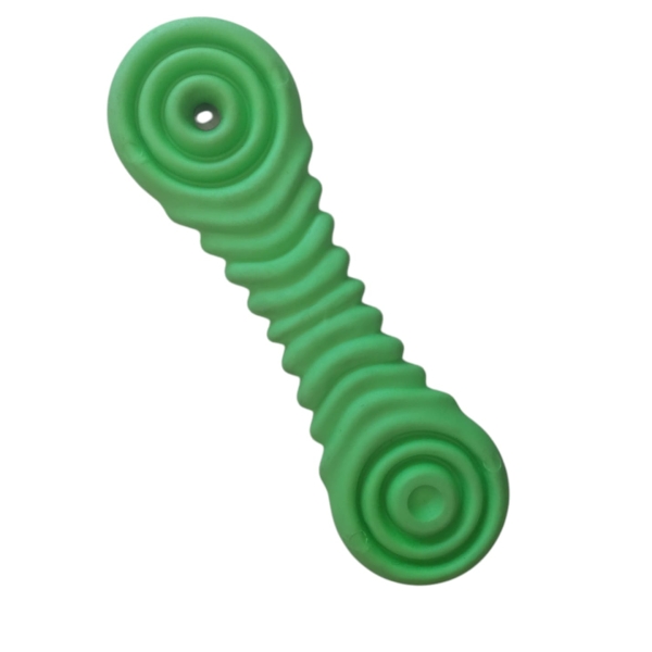 Juguete verde de goma