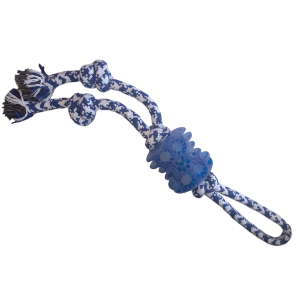 Juguete azul de jaloneo