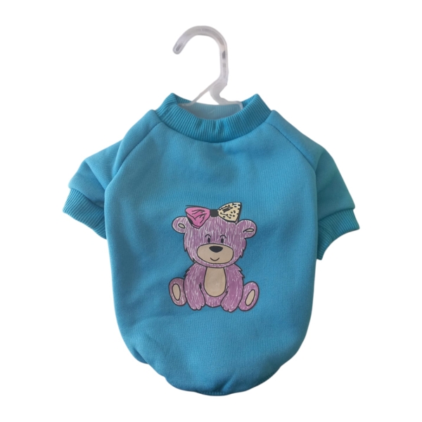 Sueter de osita celeste talla M