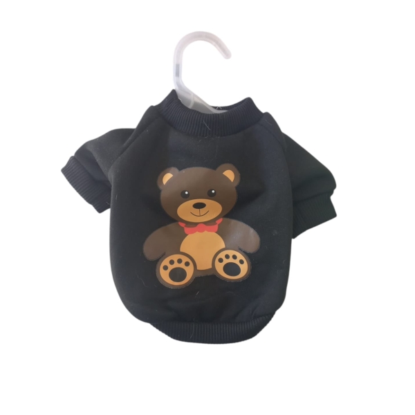 Sueter negro con oso talla S
