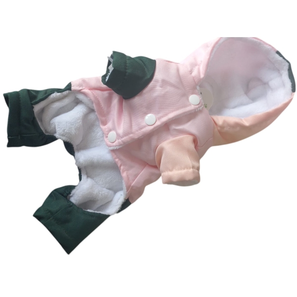 Traje tipo pijama beish y verde talla S