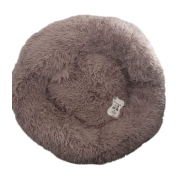 Cama café con pelusa