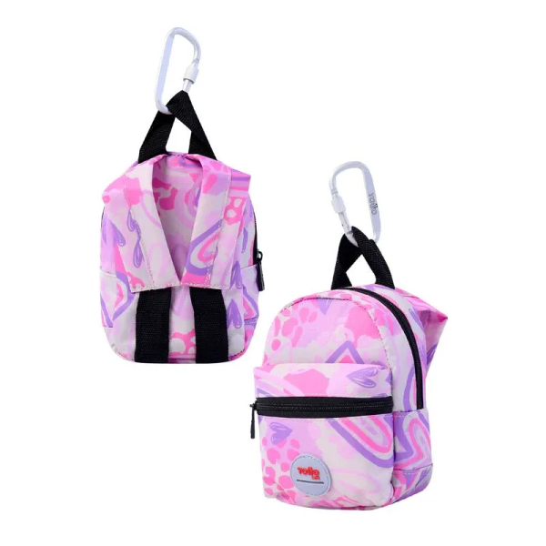 Morral/mochila mini Gary morado con blanco tottopets