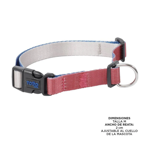 Collar ajustable Mylu rosa talla M totto pets